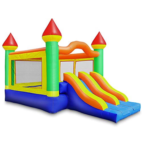 Cloud 9 Commercial Grade Mega Party Bouncer Double Slide Castle Bounce House - 100% PVC 22' x 15' Bouncer - Inflatable Only